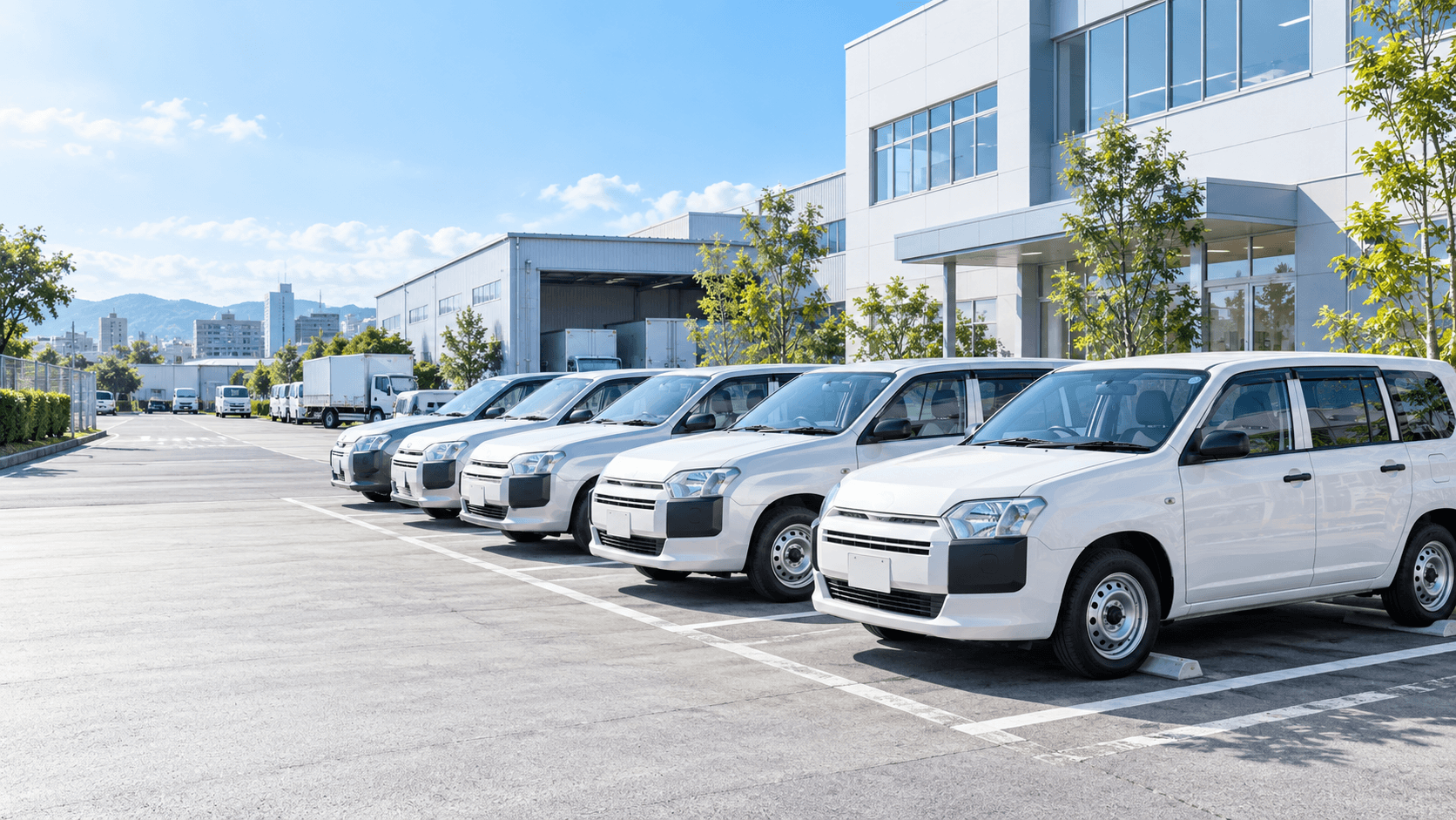 業務車両と運行データをイメージした車両管理